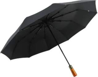 OEM Automatic foldable umbrella with wooden