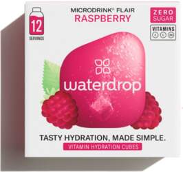 Waterdrop Raspberry cereal squares, 12 x