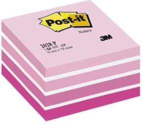 3M Pink pastel Post-it note cube