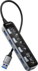Deltaco USB-A hub, 4x USB-A, 5