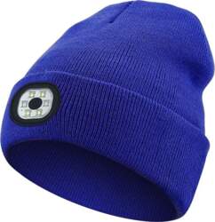 Hat with LED light blue ()