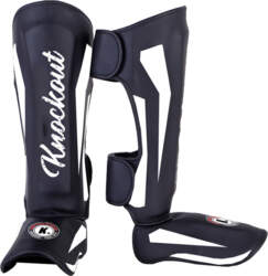 Knockout Legacy shin guards black, white