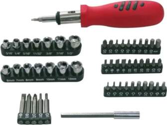 Mega Screwdriver with 1/4" bits, 52-piece
