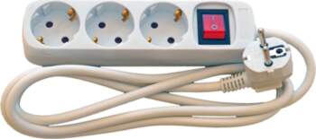 Mercodan 3-way Schuko power strip,  with
