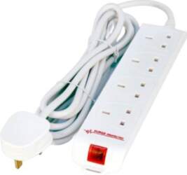 MicroConnect 4 gang UK Surge Protected