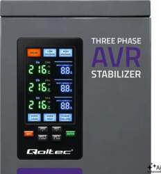 Qoltec Three-phase AVR MULTIPROTECTION voltage stabiliser