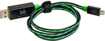 Realpower Data cable LED green micro-USB