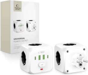 Tech-Protect PCL3X4 power socket adapter with