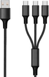 2GO USB 3-in-1 charging cable, 3x