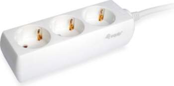 Equip Power strip 3xSchuko-St. 90°CL white