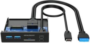 GRAUGEAR USB Hub with Card Reader