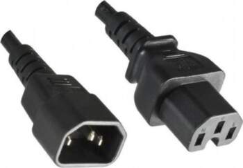 Mercodan Power extension cable Black  C14
