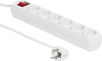 MicroConnect 6-way Schuko Socket 10M White
