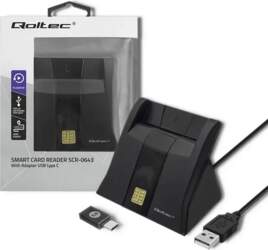 Qoltec Smart ID chip card reader