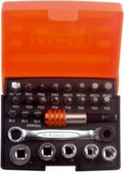 BAHCO Bit set with bits, sockets