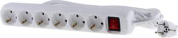 Mercodan 6-outlet Schuko power strip,  with