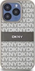 DKNY PU Leather Repeat Pattern Tonal