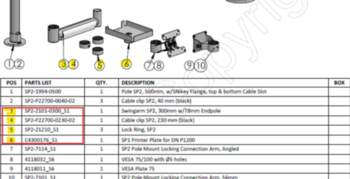 Ergonomic Solutions KIT: Swingarm AP2,Cable