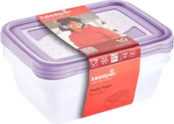 Keeeper Food container set rectangular 3x1