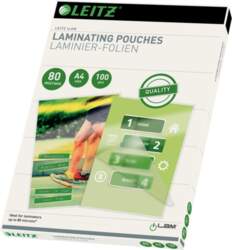 LEITZ A4 80 mic lamination pocket