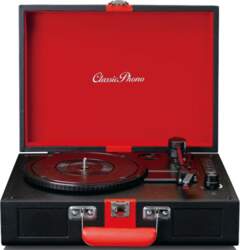 Suitcase turntable Lenco, black-red (TT110BKRD)