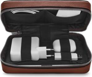 Woolnut Leather Tech Organizer utility bag