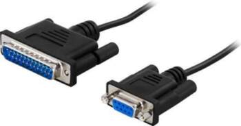 Deltaco serial printer cable, DB25 male