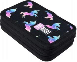 Double pencil case with accessories Stright