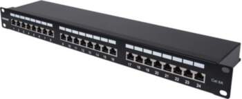 Intellinet 24-port shielded Cat6a patch panel