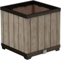 Keter Deco Square Planter, Ashwood Flower