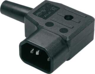 Mercodan Angled male appliance plug,  black