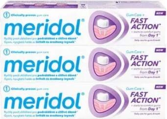 Meridol Fast Action Toothpaste Trio -