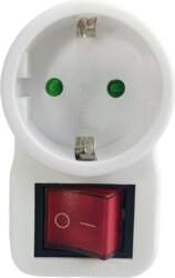 MicroConnect Safety socket adapter, white 230V
