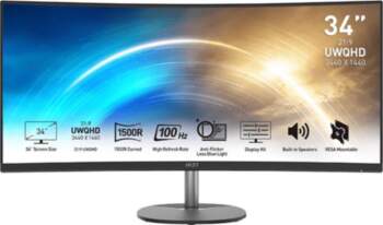 MSI Pro Mp341Cqde Computer  Monitor 86