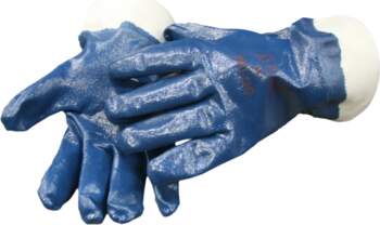 SG Textile gloves with blue nitrile