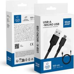 USB A to Micro USB Blue