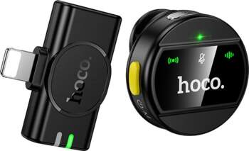 Wireless microphone Lightning Hoco L21 black