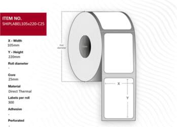 Capture Ship-label 105 x 220mm, Core