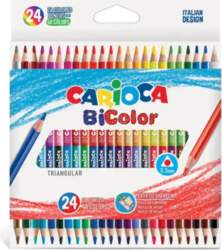 Carioca Colorful crayons Bi-Color, triangular shape