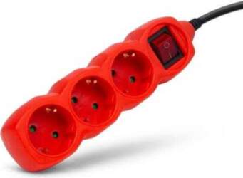 ENTAC 3-socket power strip, 1.5m