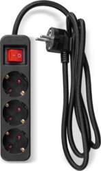 Fuj:tech 3-foot extension cord, braided, black