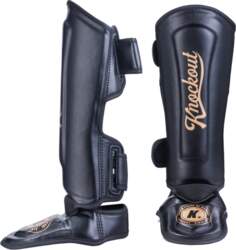Knockout Apollo shinguards black, gold M