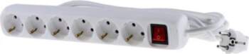 Mercodan Schuko power strip with 6