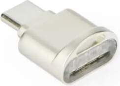 OEM MicroSD card reader, Type-C, silver