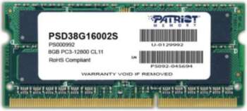 Patriot Memory 8GB PC3-12800 memory module