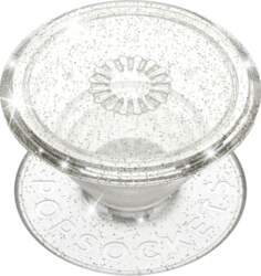 Popsockets Clear Glitter Silver Removable Grip