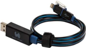 Realpower Data cable LED blue micro-USB