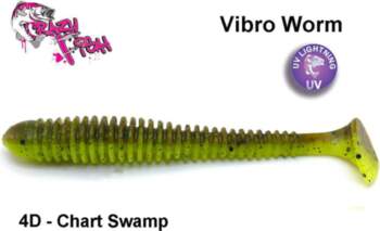 Mīkstās ēsmas Crazy Fish Vibro Worm