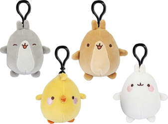Plīša klipsis Molang 10cm sortiments., 466310