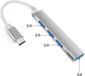 Kabeļa pārveidotājs Adapter HUB 3xUSB-A 2